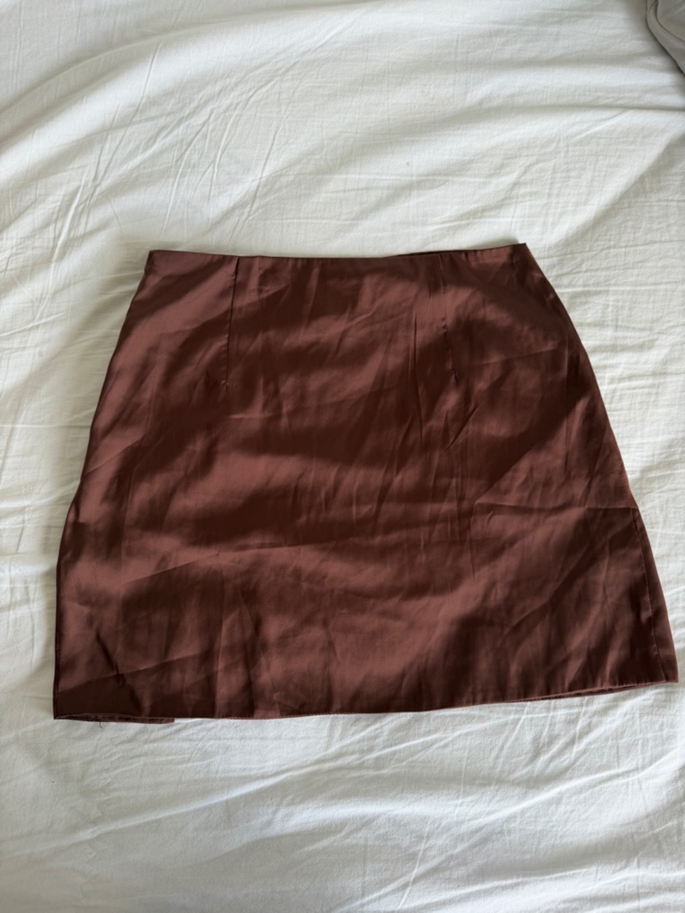 Princess Polly Rust Brown Satin Mini Skirt - Picture 6 of 9